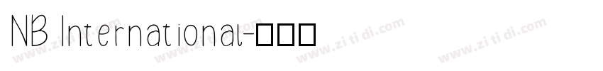 NB International字体转换